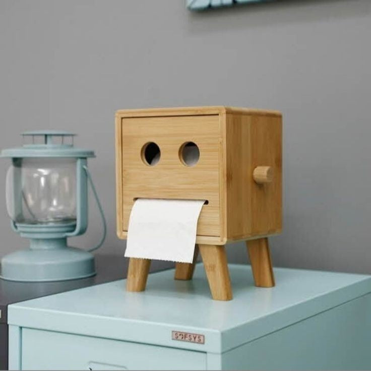 Wooden Square Tissue Box