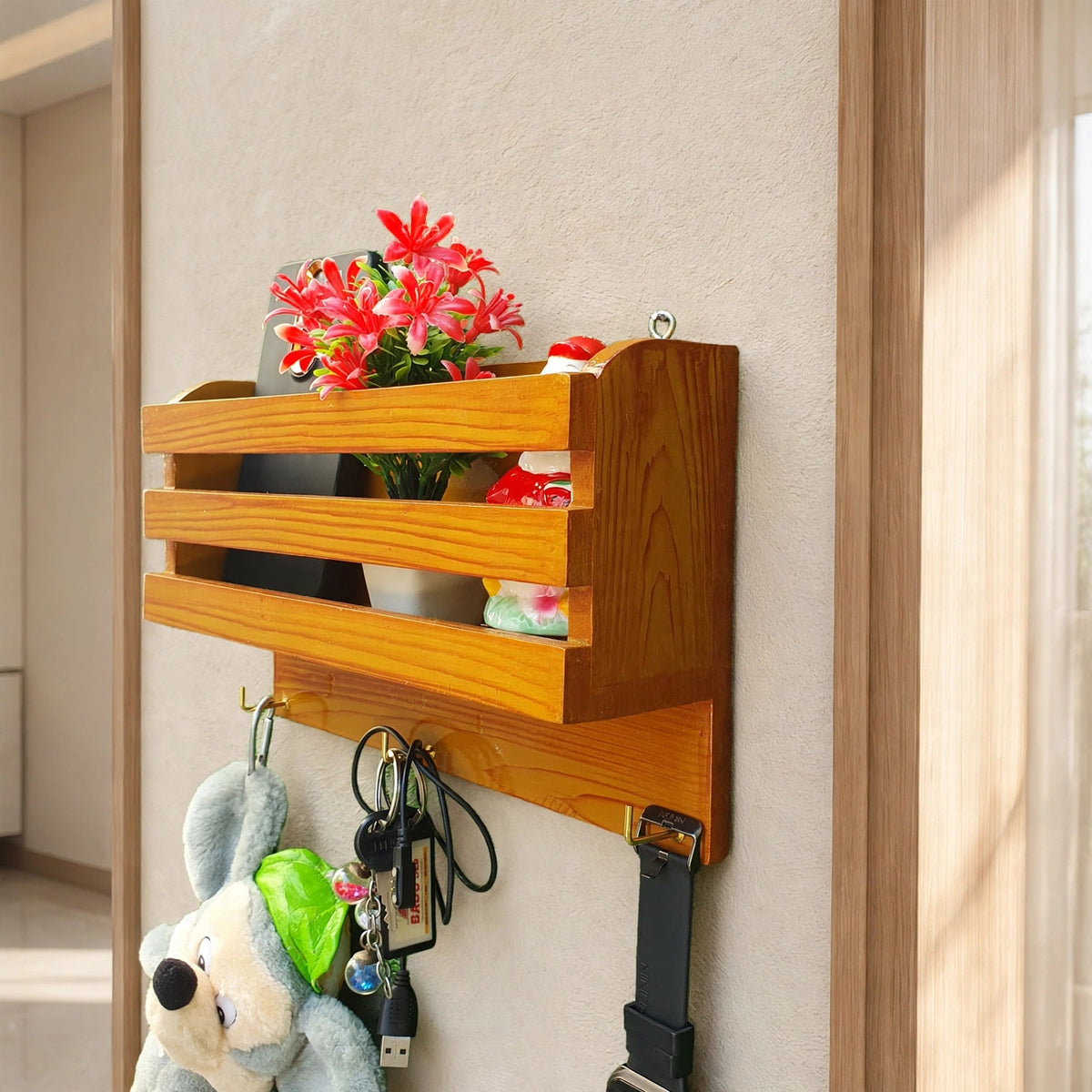 Wall Mount Wooden Mobile Holder ( D-5)