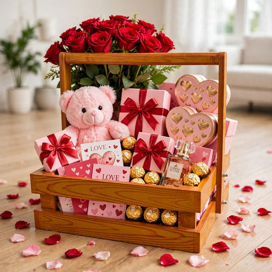 Wooden Gift Basket (D-1)