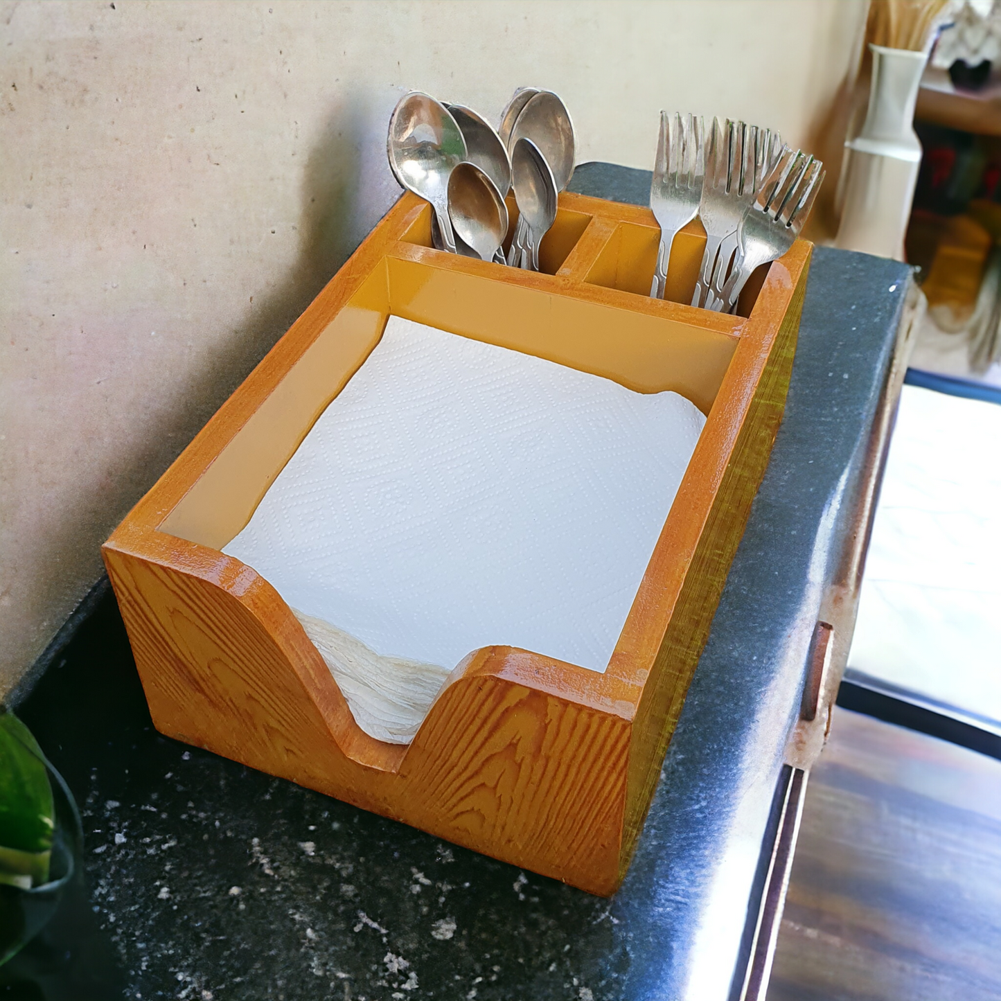 Napkin And Spoon Holder