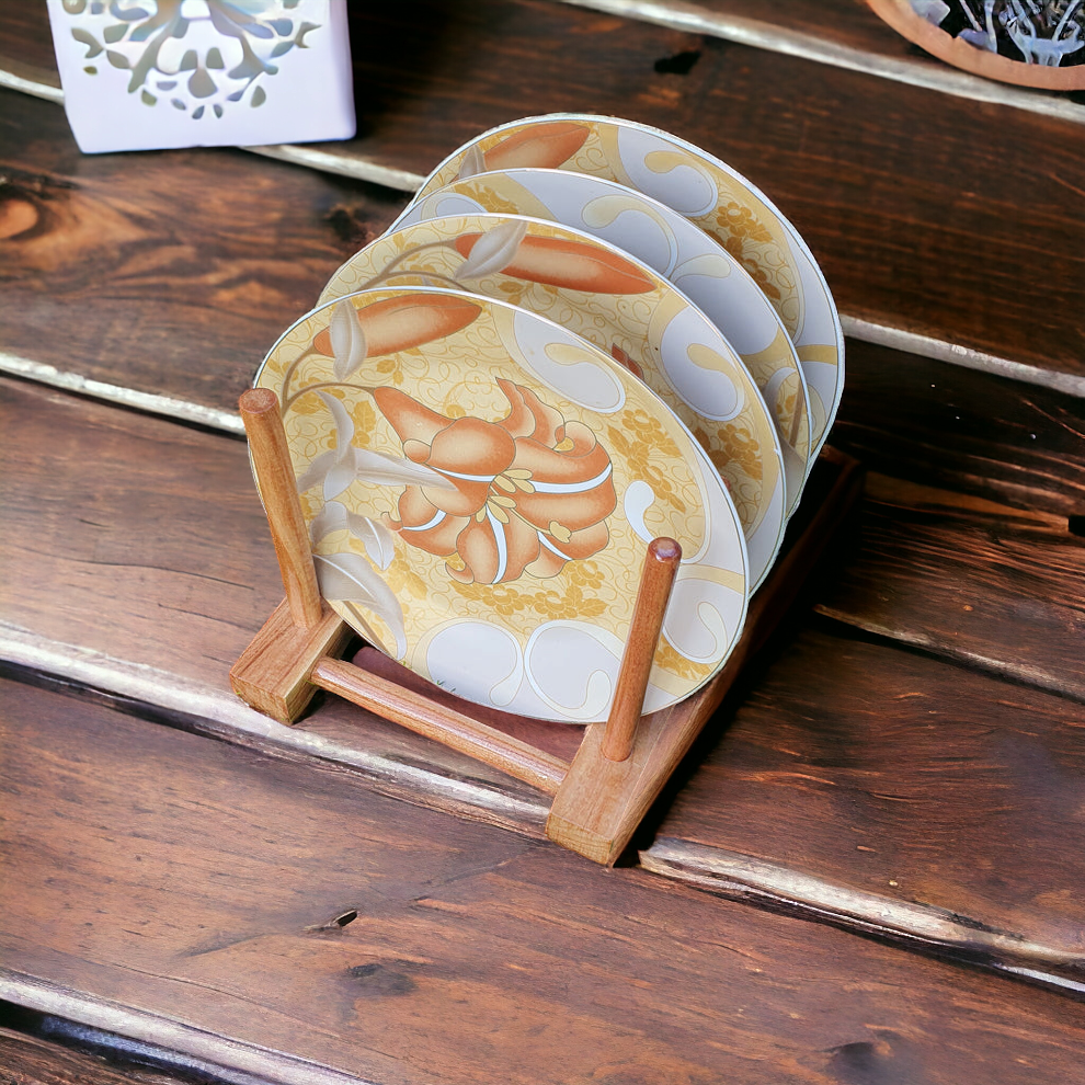 Wooden plate holder stand hotsell