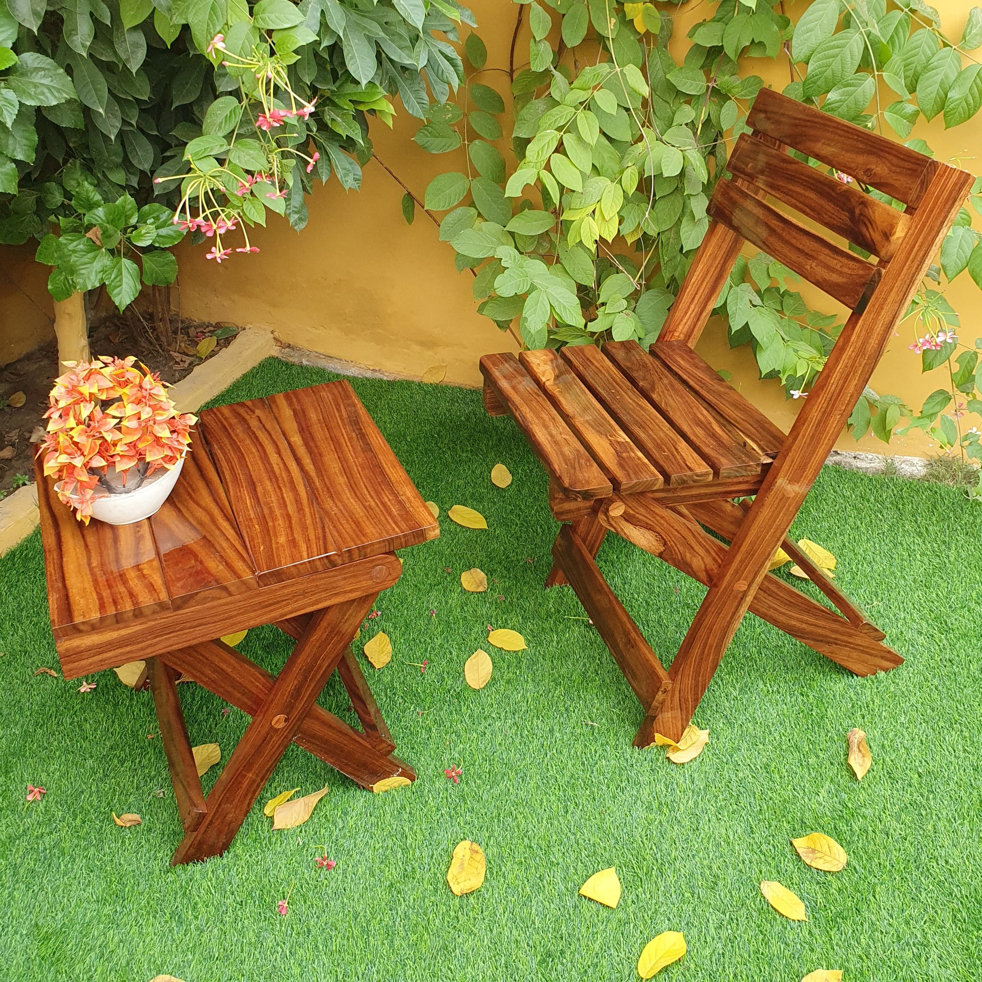Wooden Folding Chair Table - Main Image