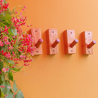 Wooden Hanging Hooks (4Pieces)