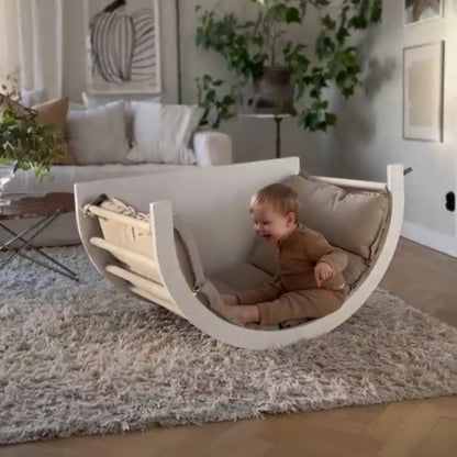 Baby montessori rocker with multiple functions 