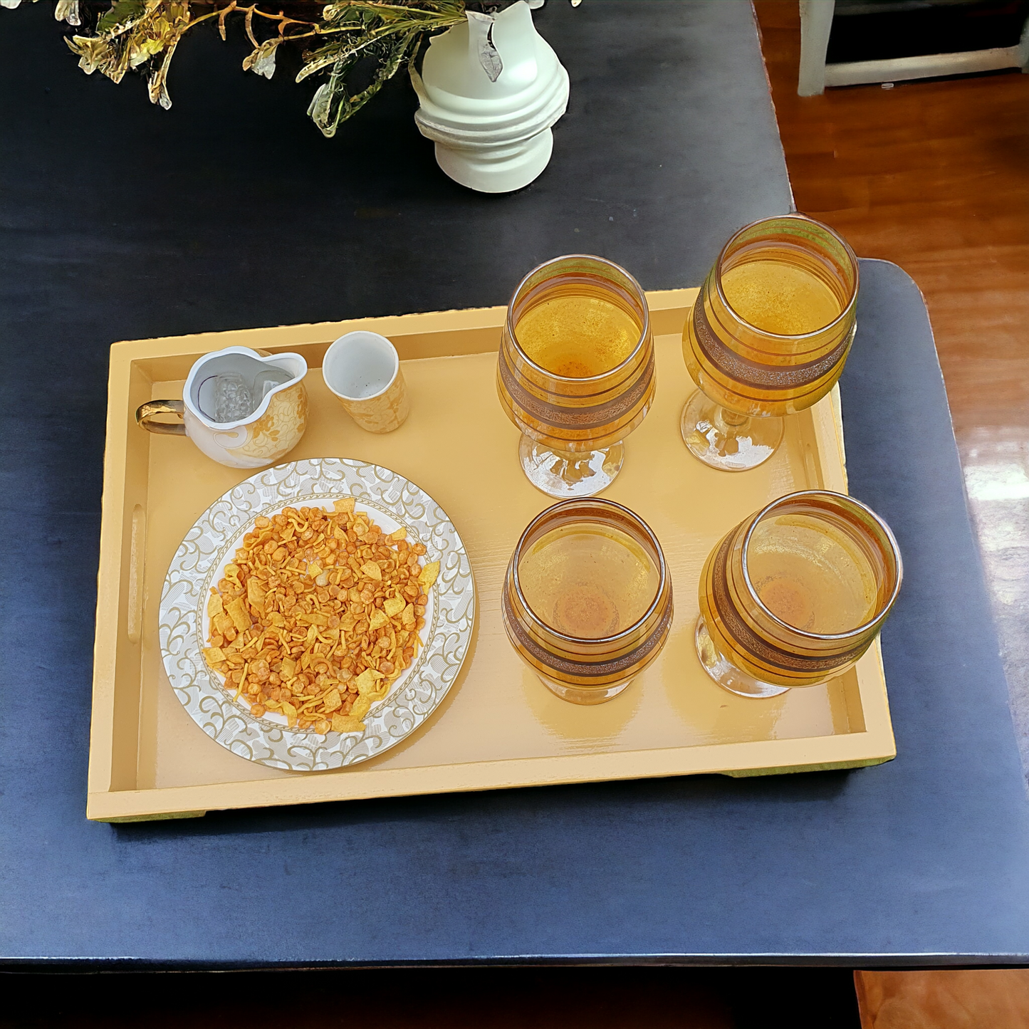 Wooden Serving Tray Set (3 Pcs)
